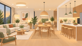 Come progettare l’illuminazione di un soggiorno open space?