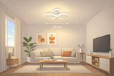 Plafoniera LED floreale creativa 30W: eleganza moderna per la tua casa