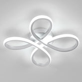 Plafoniera LED 30W Stile Fiore Argento