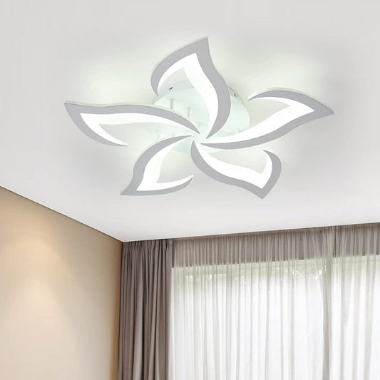 Illuminez Votre Intérieur avec Élégance Moderne - Plafonnier LED de Pétale Blanc Froid