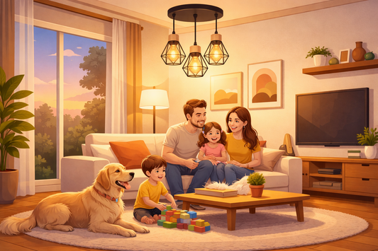 Comment choisir la taille d’un lustre pour le salon  Guide selon la surface et la hauteur sous plafond