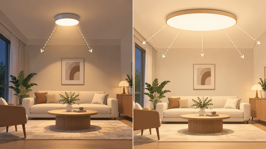 Une grande surface lumineuse rend-elle toujours la lumière plus confortable ?