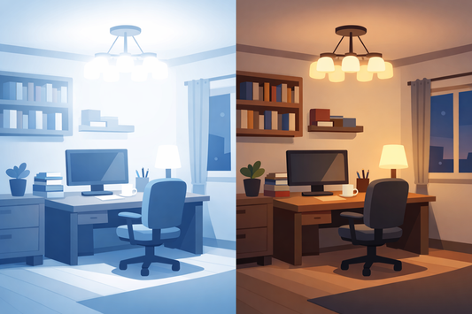 Quelle température de couleur choisir pour une suspension de bureau ? Le blanc neutre 4000K est idéal