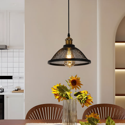 Lampada a sospensione industriale, attacco E27, compatibile con tutte le lampadine E27 (lampadina non inclusa)