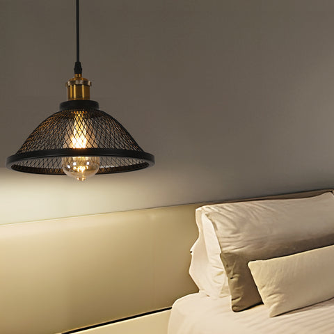 Lampada a sospensione industriale, attacco E27, compatibile con tutte le lampadine E27 (lampadina non inclusa)