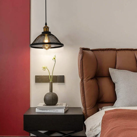 Lampada a sospensione industriale, attacco E27, compatibile con tutte le lampadine E27 (lampadina non inclusa)