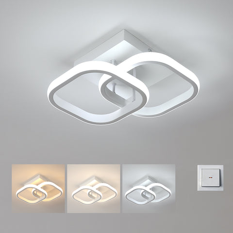 Plafonnier LED en aluminium, Lumière tricolore à la mode