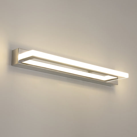 Lampada da specchio a LED in acrilico - Argento, 42 cm, 9 W, luce neutra 4500 K, 220 V