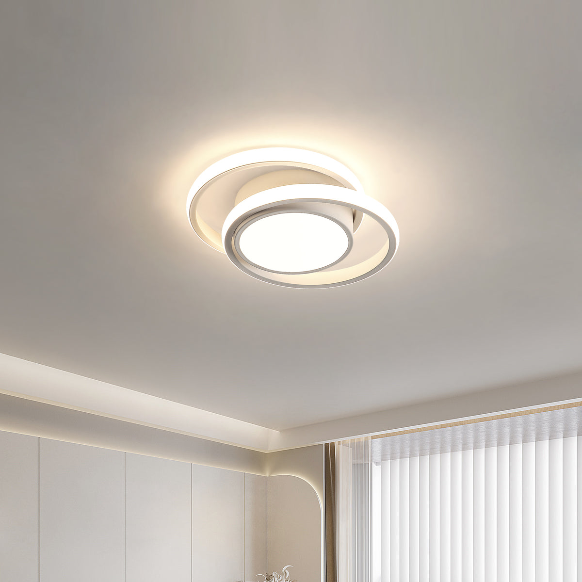 Plafoniera a LED, Lampada da soffitto rotonda 32W, Plafoniera moderna per corridoio Camera da letto Cucina Soggiorno, Bianco freddo 4000K