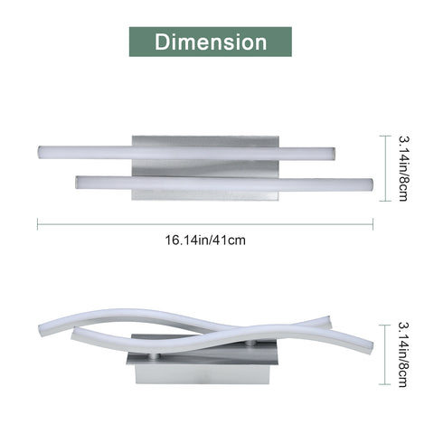 Applique in alluminio dalla forma speciale, luce bianca 6500K, 220V, argento