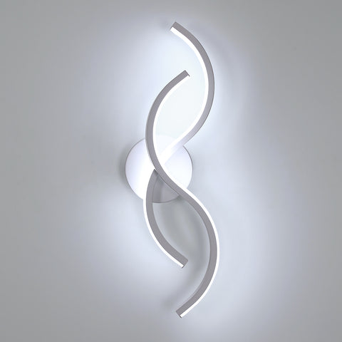 Applique moderna minimalista in alluminio bianco 41x14x6,5 cm - Luce bianca 6500K, 220V
