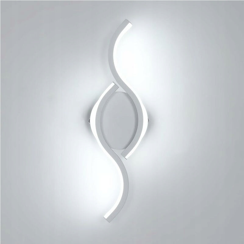 Applique Murale Créative, Blanc, 12W 6500K Lumière Blanche Froide, en Aluminium, Idéal pour Chambre