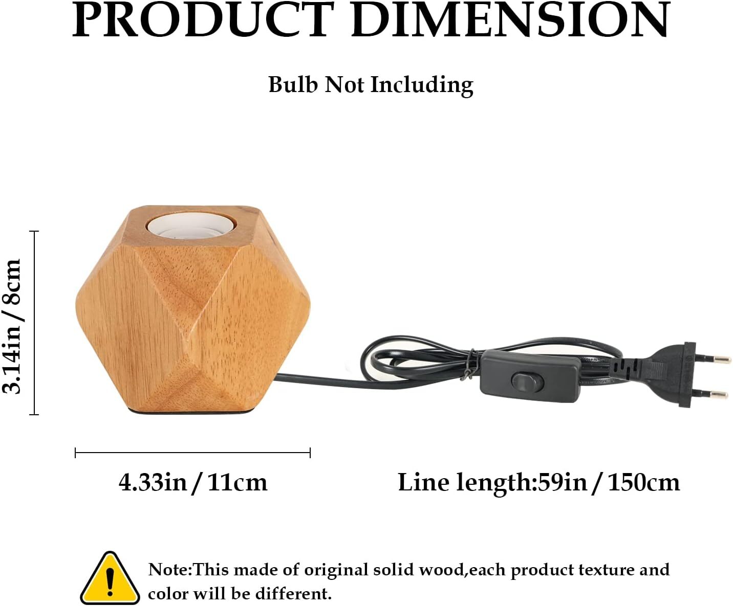 Dessin des dimensions du luminaire