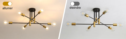 Plafoniera retrò nera E27, lampade da soffitto industriali, plafoniere ad angolo regolabile di 180° per lampada da soggiorno camera da letto, diametro 72 cm 