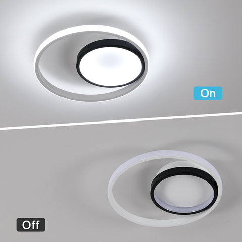 Plafoniera LED tonda in alluminio, plafoniera 30W 6500K