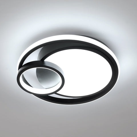 Moderna plafoniera a LED da 36 W, risparmio energetico dell'80%, senza sfarfallio, design elegante con paralume in acrilico traslucido, ideale per soggiorno e bagno.