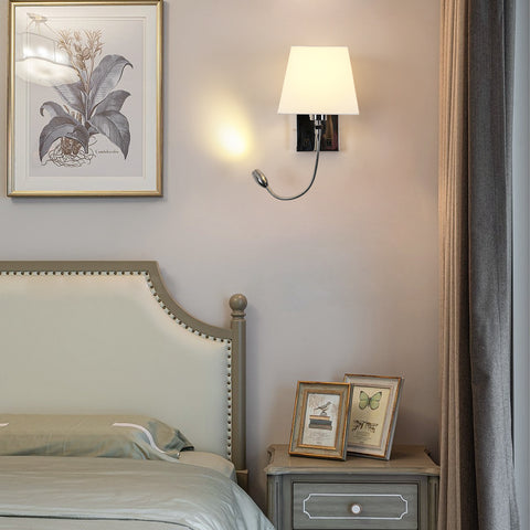 Lampada da comodino, lampada da parete a LED Lampada da lettura Camera da letto Supporto per braccio oscillante E27 Lampada da parete notturna (non include le lampadine)