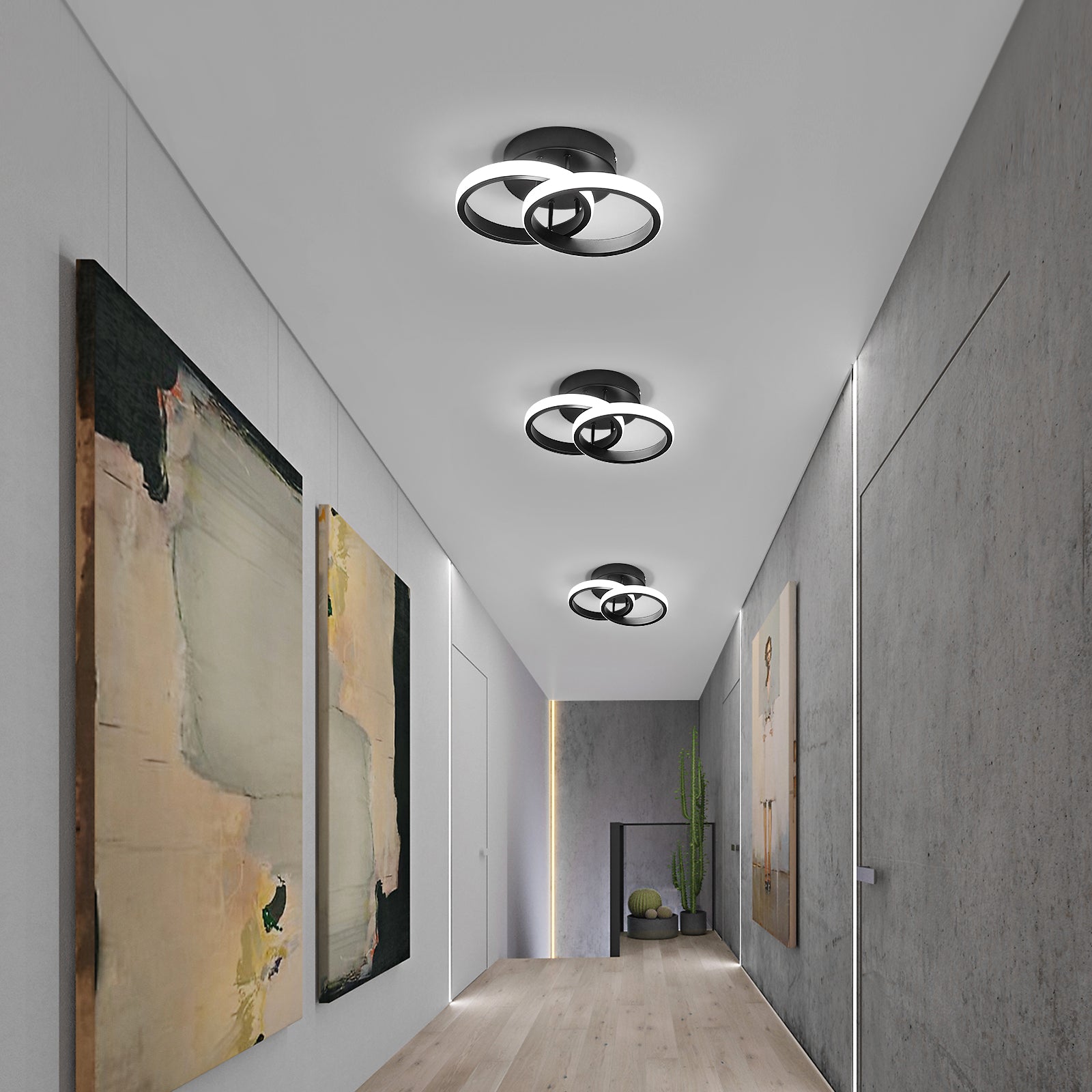 Plafonnier LED, LED Lustre de Plafond Luminaire Plafonnier 22W