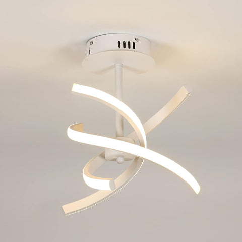 Plafoniera a LED, moderna lampada da soffitto in acrilico creativo da 28 W, luce bianca calda 3000 K, per soggiorno, camera da letto, cucina, sala da pranzo, corridoio.