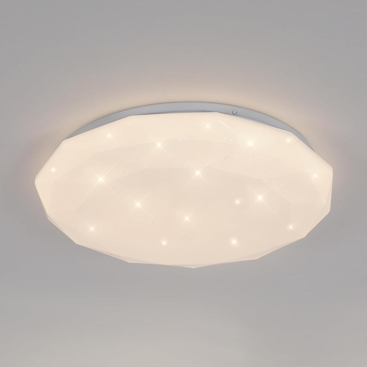 Lampada da soffitto, Plafoniera a stella a LED da 24 W, Bianco neutro 4000K, Lampadario a LED, Plafoniera moderna a forma di diamante per cameretta dei bambini, cucina, corridoio, camera da letto, bagno