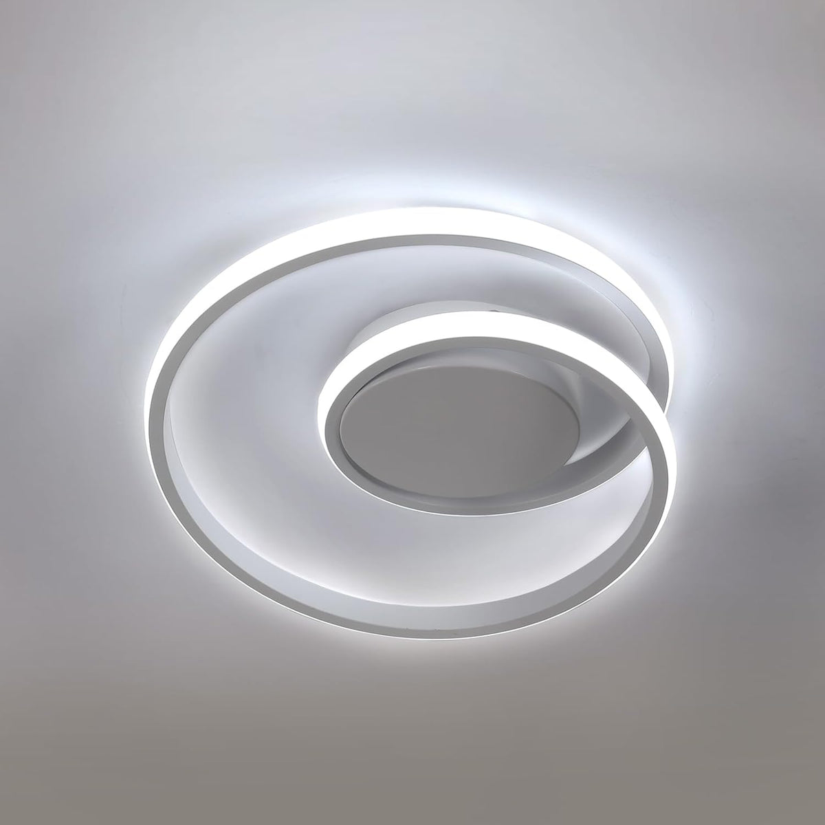 Plafoniera moderna a LED 30W 3400LM Lampada da soffitto a LED creativa Forma a spirale Lampadario a LED Plafoniera per corridoio Cucina Soggiorno Balcone Diametro 30cm Luce bianca fredda 6500K