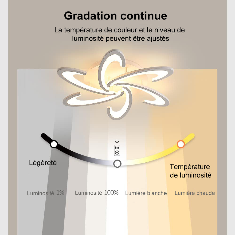 Schéma des effets d'éclairage au plafond