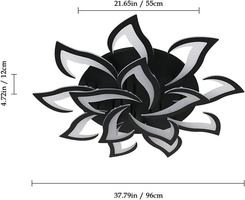 Tableau des dimensions des plafonniers