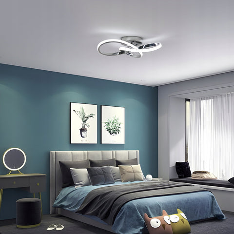 Plafoniera a LED, argento, 38W 6500K luce bianca fredda, alluminio 40*12cm, per soggiorno e corridoio