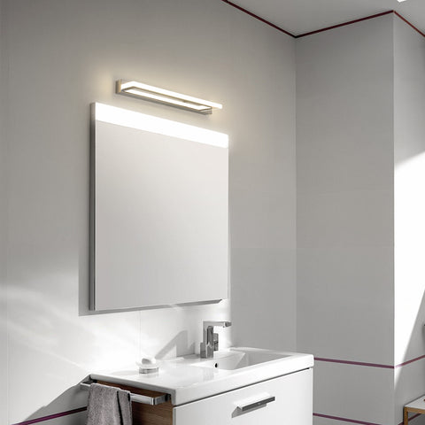 Lampada da specchio a LED in acrilico - Argento, 42 cm, 9 W, luce neutra 4500 K, 220 V