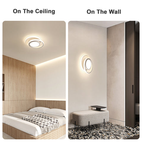 Plafoniera a LED, Lampada da soffitto rotonda 32W, Plafoniera moderna per corridoio Camera da letto Cucina Soggiorno, Bianco freddo 4000K