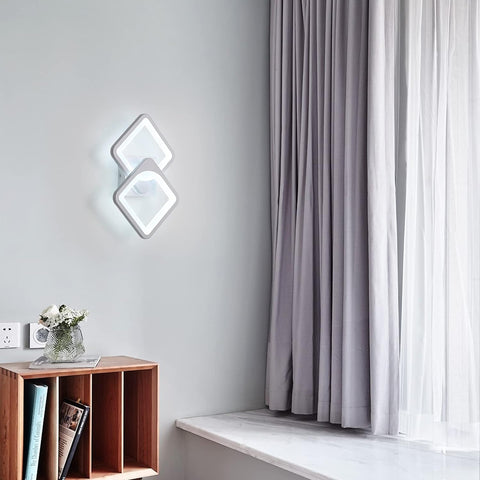 Applique a LED da 24 W dal design moderno, luce bianca fredda 6000 K, lampada da parete per interni per soggiorno, camera da letto, scale, corridoio, bagno 