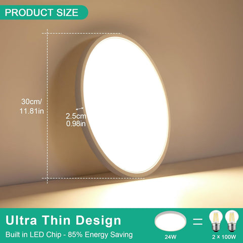 Tableau des dimensions des plafonniers