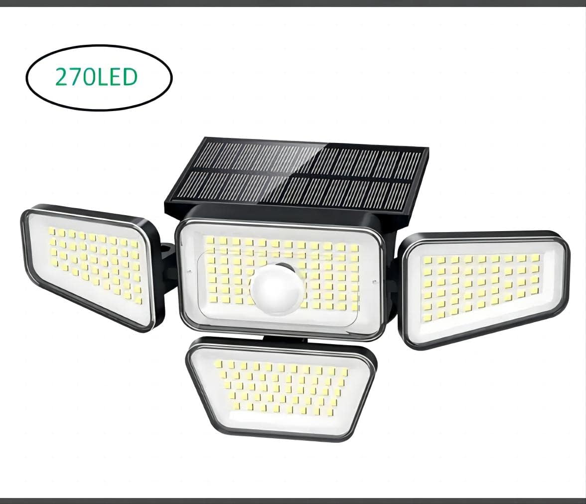 Lampada da parete a LED con sensore di movimento per esterni a luce solare Bianco freddo 6000K per cortile giardino corridoio terrazza vicino al muro percorso patio villa