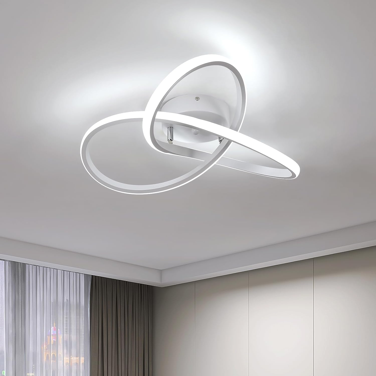 Plafonnier Créatif Moderne LED en Aluminium en Forme de Trèfle 