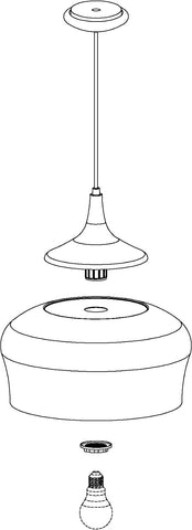Lampada a sospensione moderna in metallo marrone, plastica effetto crema e rovere con attacco E27 per tavolo da pranzo o soggiorno