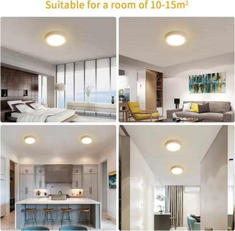 Plafoniera LED 18W 1200LM 4000K Lampada da soffitto moderna rotonda bianca naturale Facile da installare Applicabile a Bagno Camera da letto Cucina Soggiorno Balcone Diametro 22 cm 