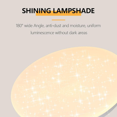 Luminaire Plafonnier, 24W Lampe de Plafond Ronde