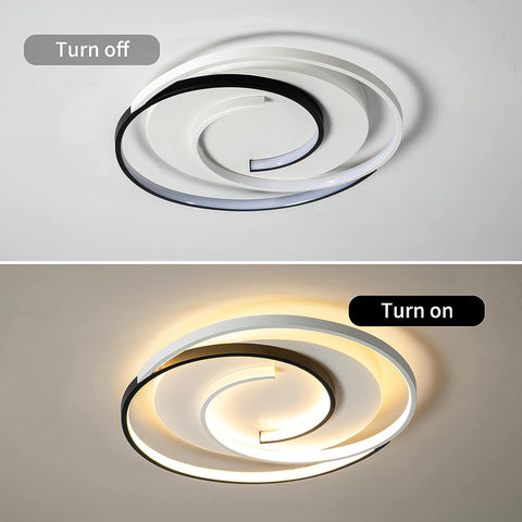 Plafoniera a LED dimmerabile con telecomando Lampada da soffitto moderna dimmerabile 3000K-6000K per soggiorno Camera da letto Sala da pranzo Ufficio 36W Rotonda 
