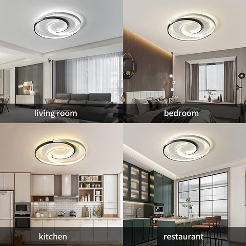 Plafoniera a LED dimmerabile con telecomando Lampada da soffitto moderna dimmerabile 3000K-6000K per soggiorno Camera da letto Sala da pranzo Ufficio 36W Rotonda 