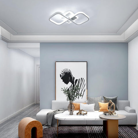 Plafoniera a LED da 36W Lampada da soffitto a cerchio quadrato design moderno Bianco freddo 6000K per soggiorno Camera da letto Sala da pranzo Ufficio Oro