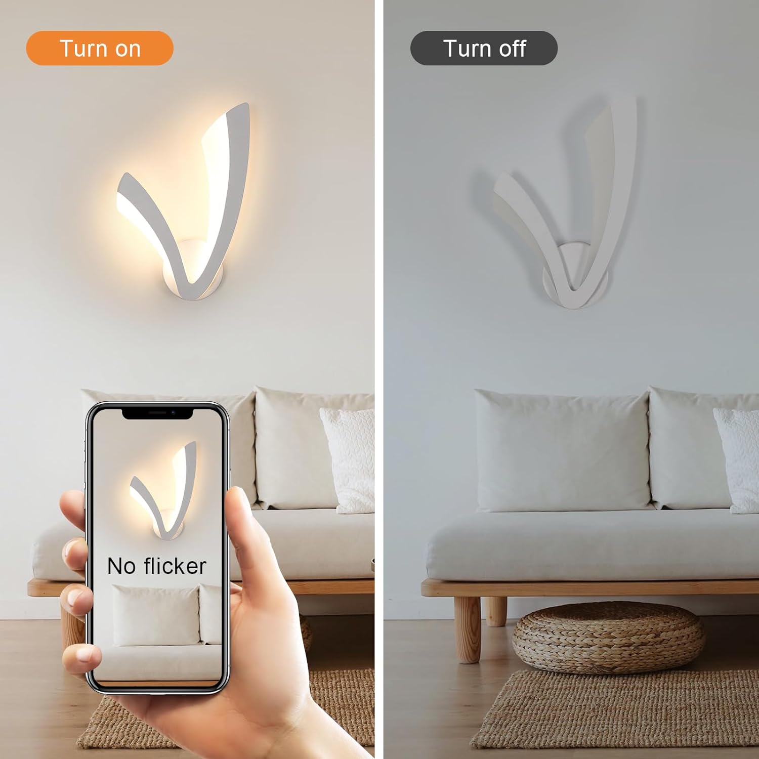 Diagramme de l'effet d'éclairage mural