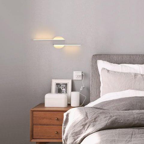 Lampada da parete a LED moderna per interni, applique in alluminio per soggiorno corridoio bagno scala luce notturna (bianca) luce calda 3000K