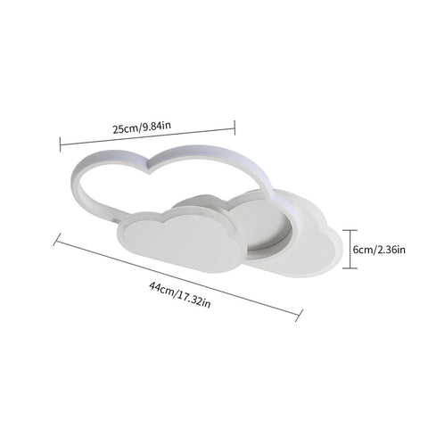 Plafoniera Cloud, Lampada da soffitto a LED creativa 32w con telecomando dimmerabile 3000-6500k 2800lm L42*H6cm, Illuminazione a forma di cartone animato per soggiorno Camera dei bambini Camera dei ragazzi e delle ragazze 