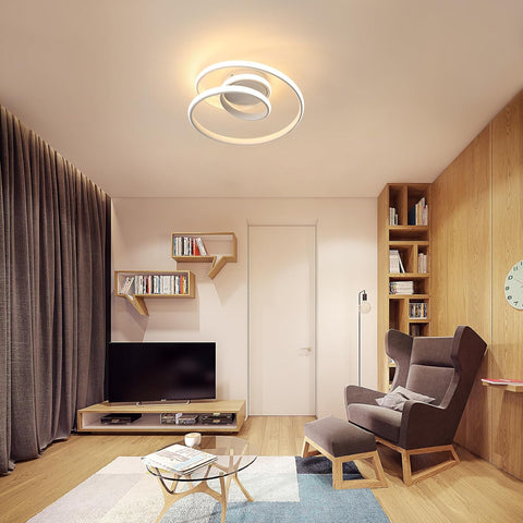 Plafonnier LED, 36W 4000LM Moderne Lampe de Plafond Blanc 3000K, Créative Lustre Led Plafonnier