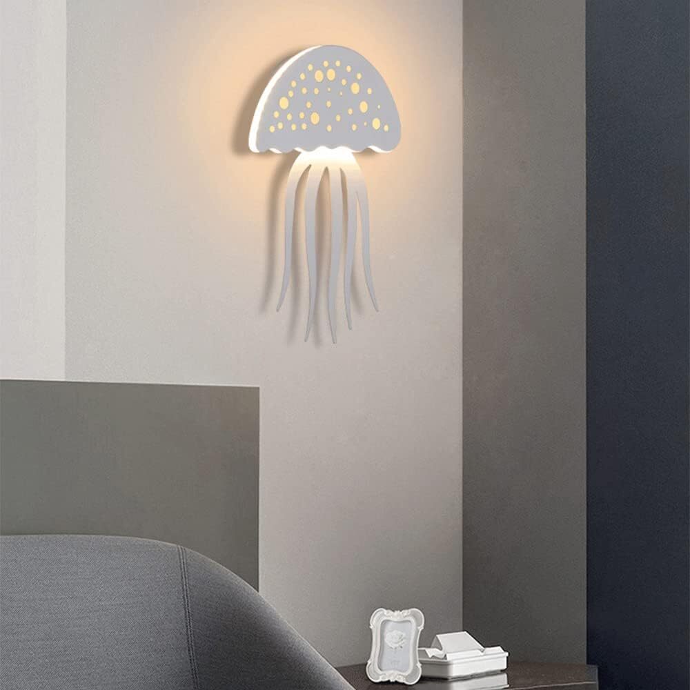 Applique Murale Méduse Blanche 32*21*4cm  9W Lumière Chaude Adaptée