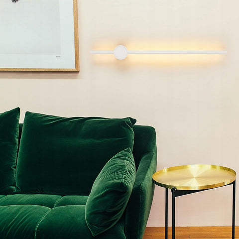 Barra luminosa da parete a LED in alluminio, forma bianca, 60 cm, bianco caldo 12 W, per soggiorno, camera da letto