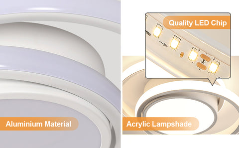 Plafoniera a LED, Lampada da soffitto rotonda 32W, Plafoniera moderna per corridoio Camera da letto Cucina Soggiorno, Bianco freddo 4000K