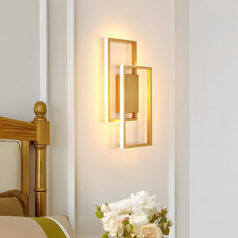 Applique da Parete LED 28W – Linea Dorata Incrociata