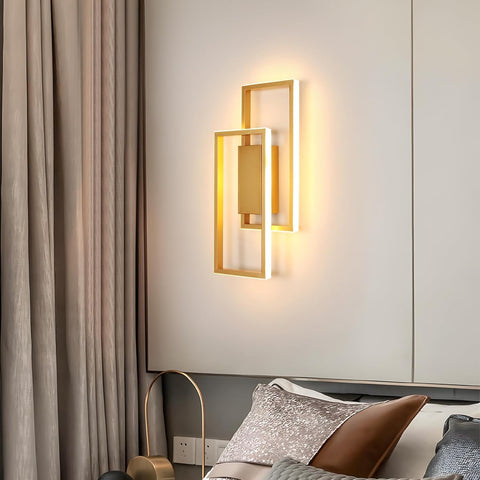 Applique da Parete LED 28W – Linea Dorata Incrociata