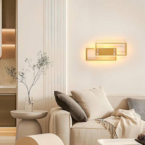Applique da Parete LED 28W – Linea Dorata Incrociata